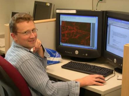 Image of a person using a imaging workstation.