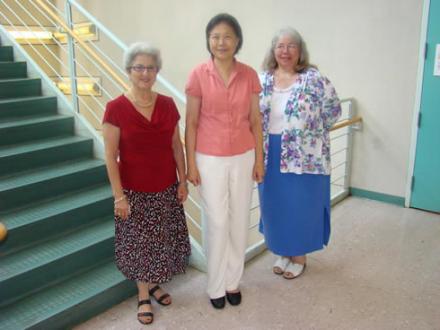 Pictured left to right: Rita Azzam, Dr. Cheng, and Virginia Tanner-Crocker